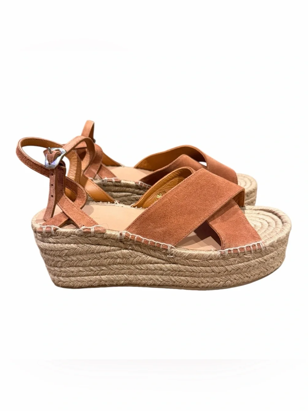 rag & bone Tan Suede Espadrille Platform Sandal